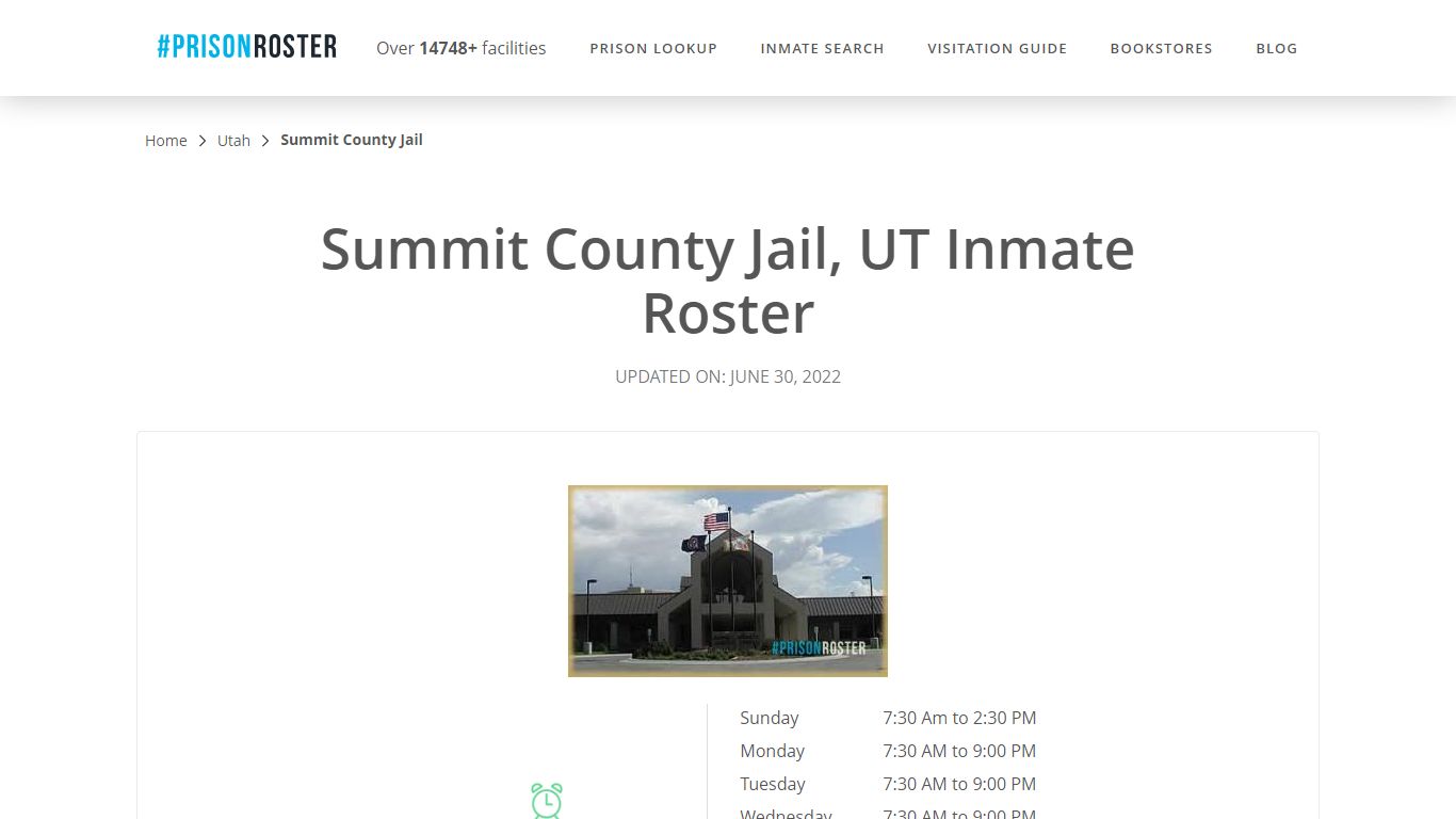 Summit County Jail, UT Inmate Roster